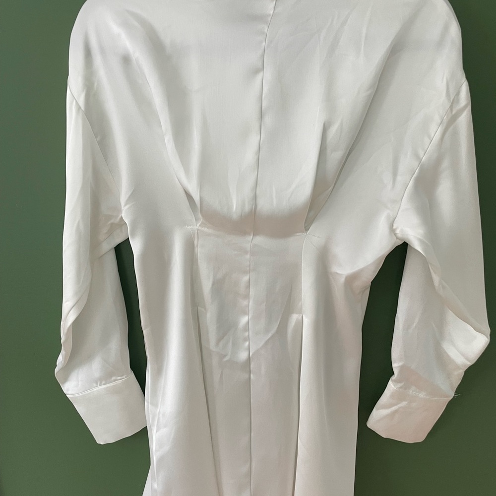 ZARA NWT White Silky Dress - Picture 11 of 16